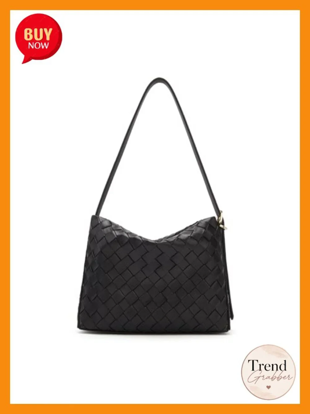 Woven Vegan Leather Convertible Crossbody Bag with Top Handle